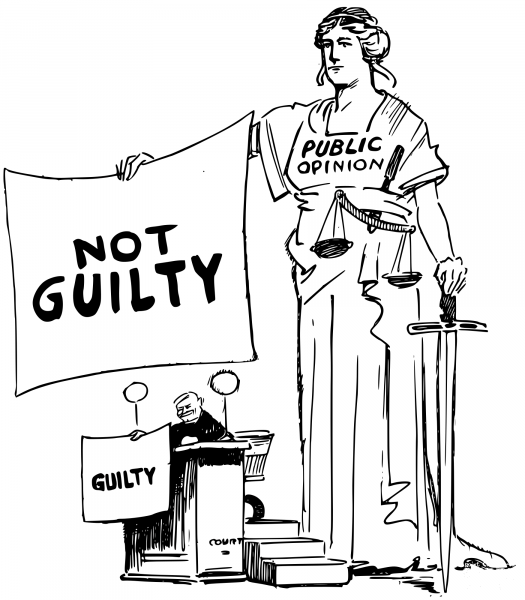 Vintage Guilty Not Guilty coloring page image