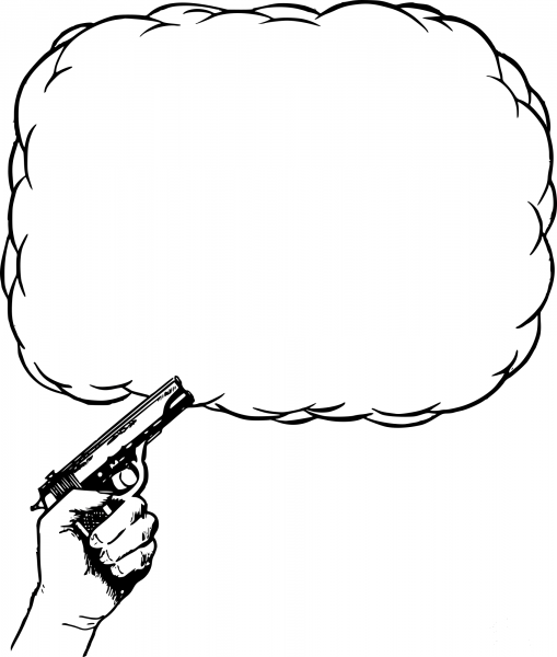 Vintage Gun Frame coloring page image