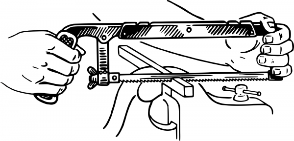 Vintage Hacksaw coloring page image
