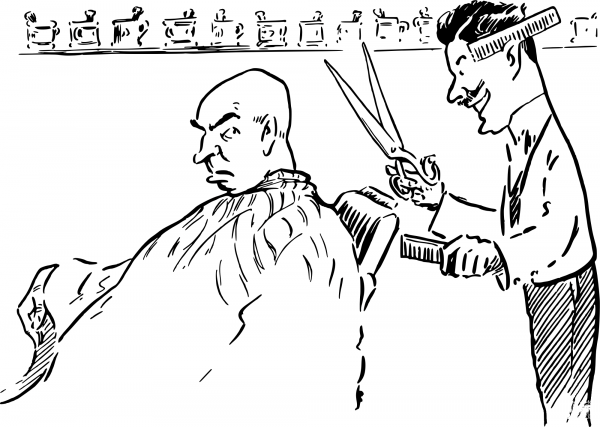 Vintage Hairdresser coloring page image