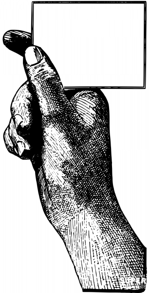 Vintage Hand Card Frame coloring page image