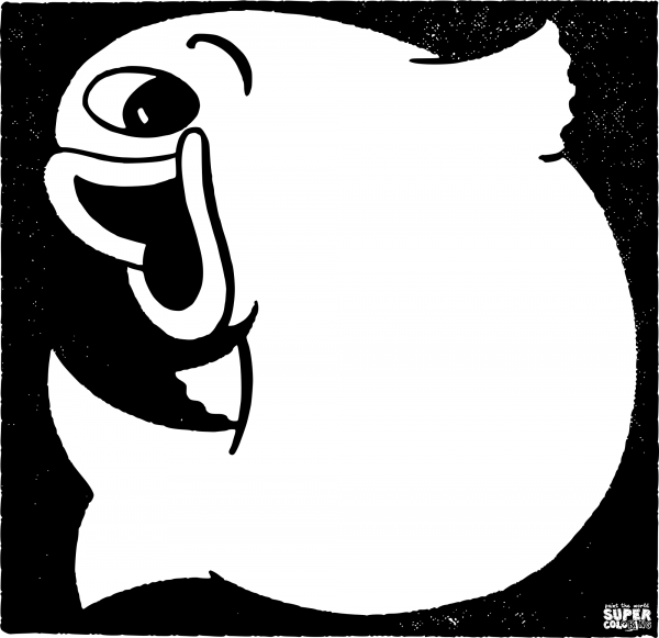 Vintage Happy Fish Frame coloring page image