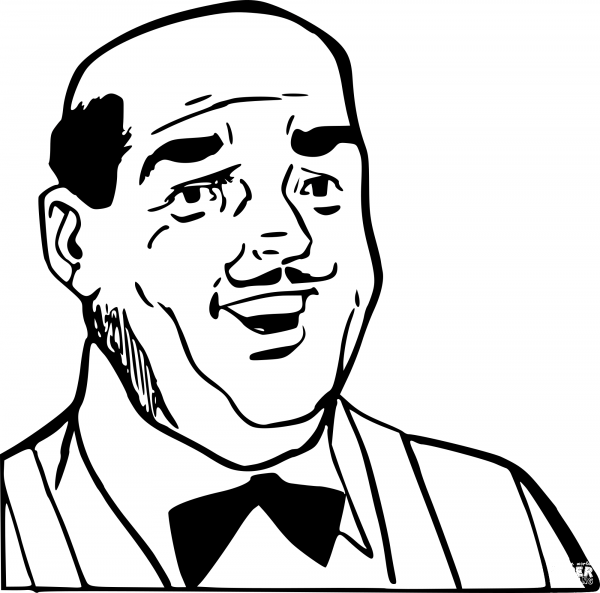 Vintage Happy Pizzeria Owner coloring page image