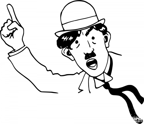 Vintage Hat Man coloring page image