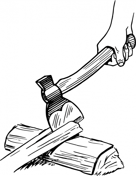 Vintage Hatchet coloring page image