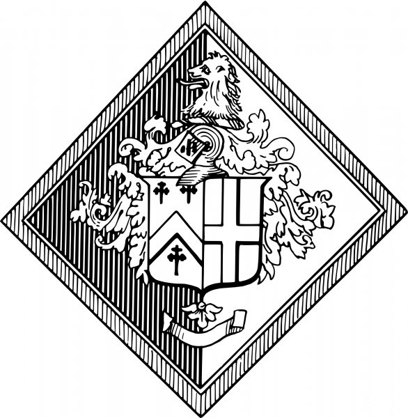 Vintage Hatchment coloring page image