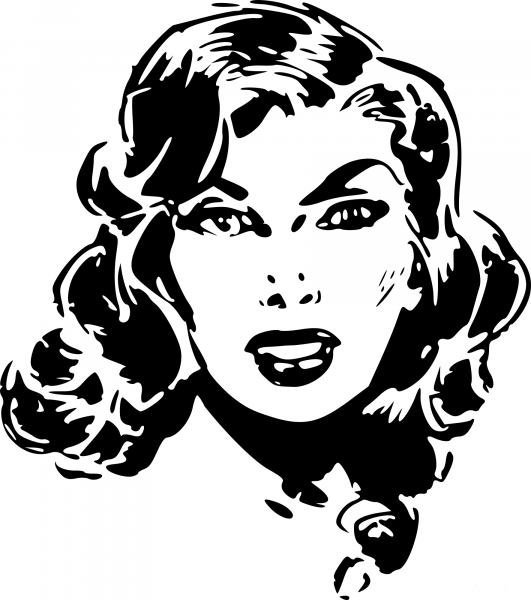 Vintage Head of a Woman coloring page image
