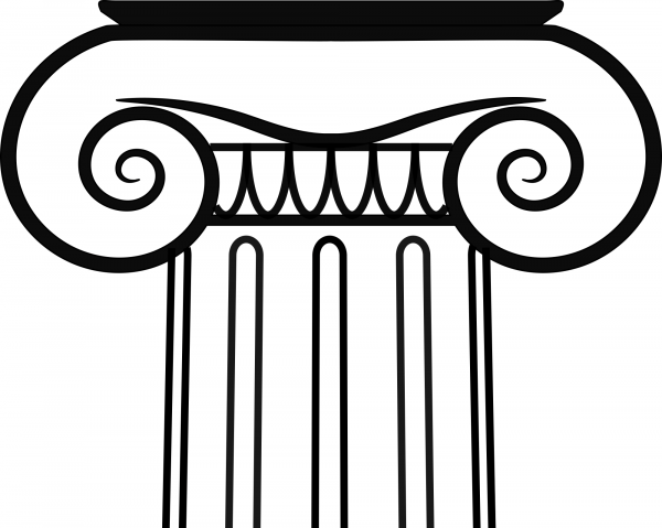 Vintage Head of Greek Column coloring page image