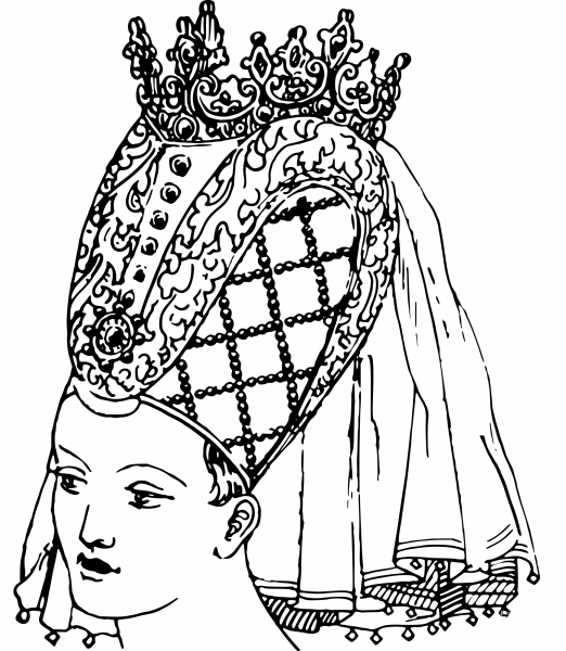 Vintage Headdress coloring page image