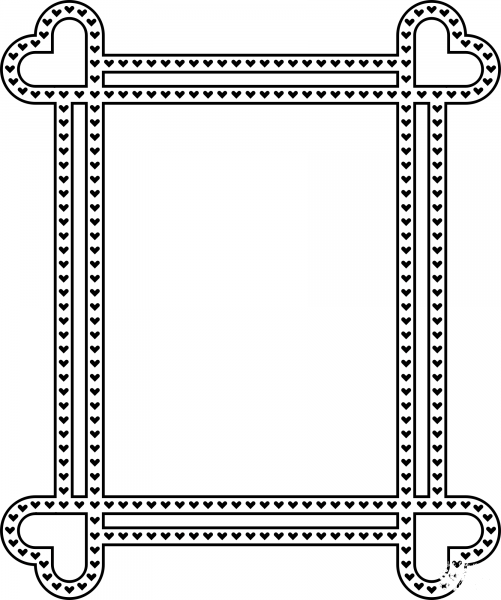 Vintage Heart Frame coloring page image