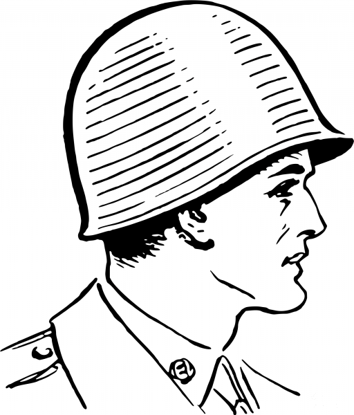 Vintage Helmet coloring page image
