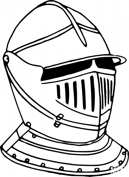 Vintage Helmet coloring page image