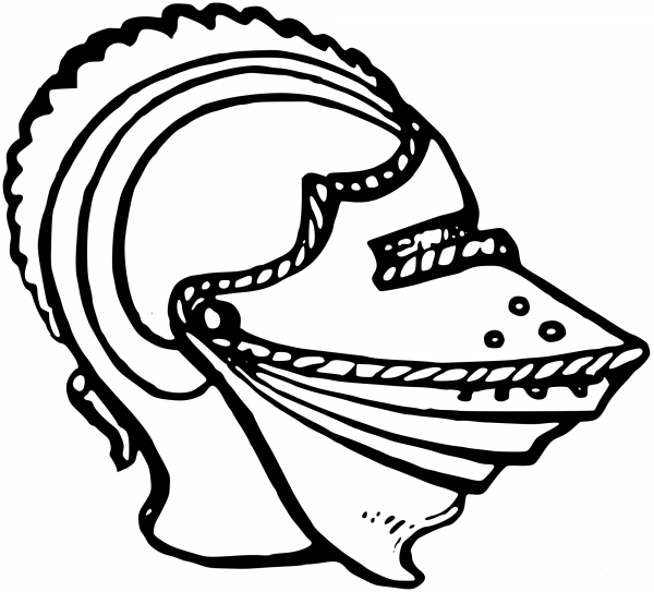 Vintage Helmet coloring page image