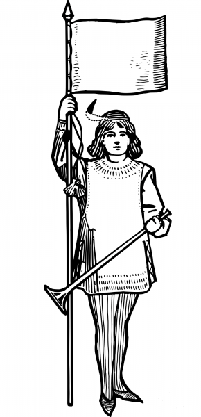 Vintage Herald coloring page image