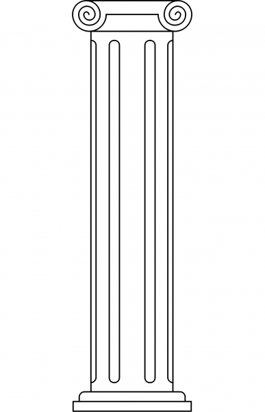 Vintage Heraldic Charge Greek Column coloring page image