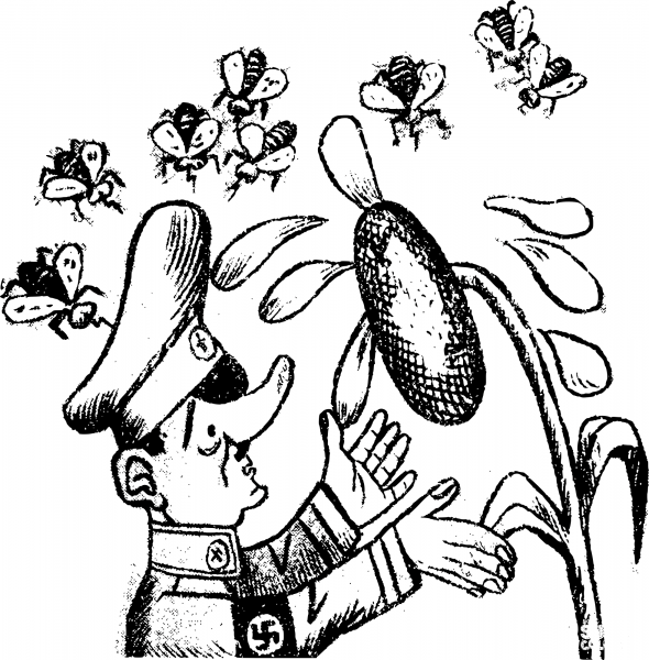 Vintage Hitler Cartoon coloring page image