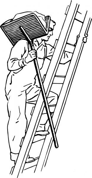 Vintage Hod Carrier coloring page image