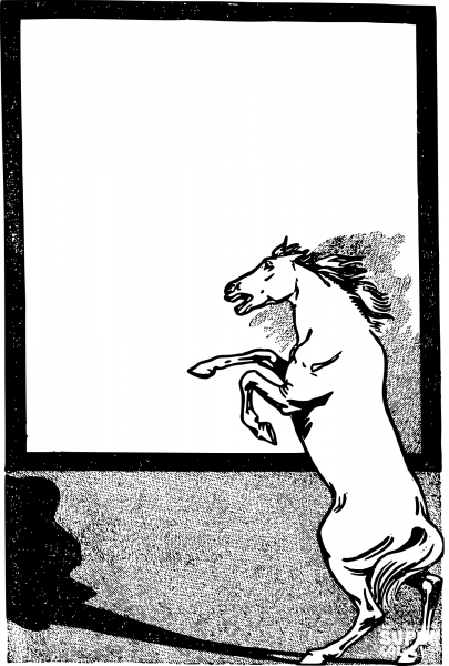 Vintage Horse Frame coloring page image