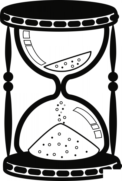 Vintage Hour Glass coloring page image