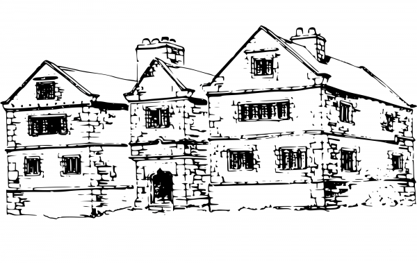 Vintage House coloring page image