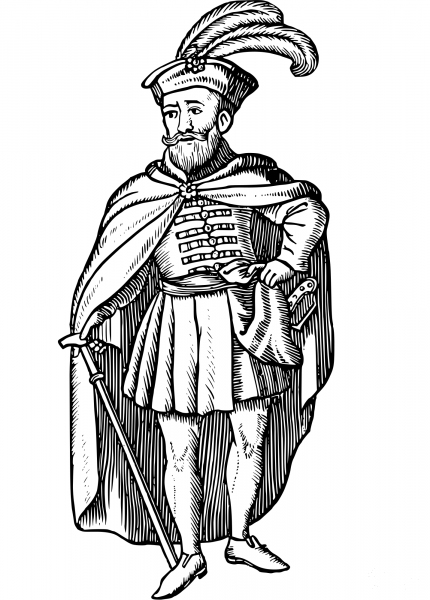 Vintage Hungarian of the 16Th Century coloring page image