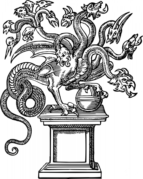 Vintage Hydra coloring page image