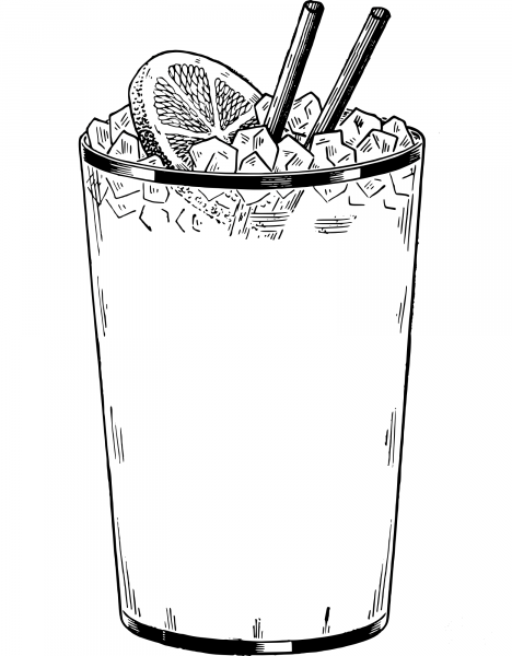 Vintage Ice Tea coloring page image