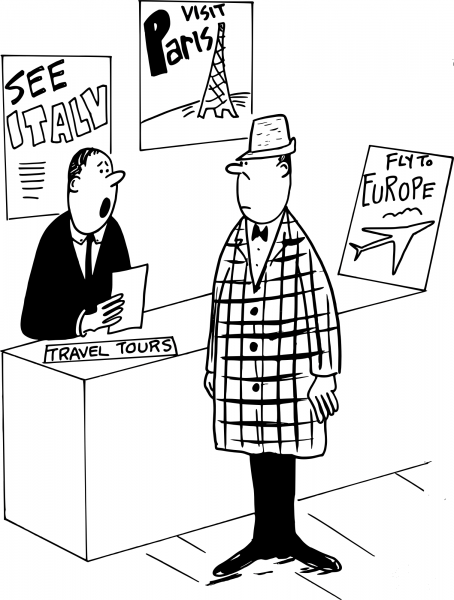 Vintage in the Travel Agents coloring page image