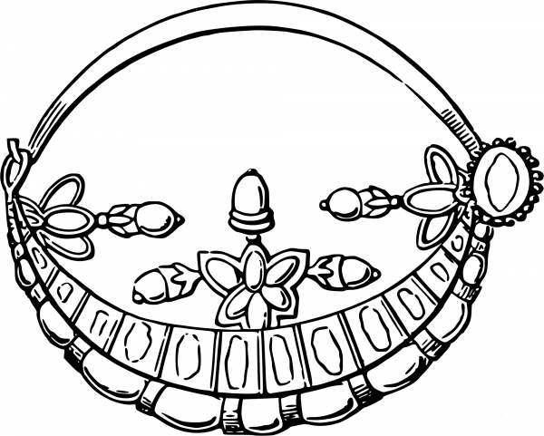 Vintage Indian Jewellery coloring page image