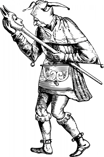 Vintage Jester coloring page image