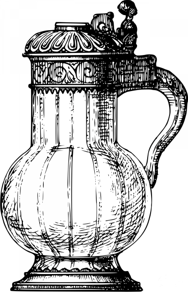 Vintage Jug coloring page image