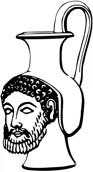 Vintage Jug Head coloring page image