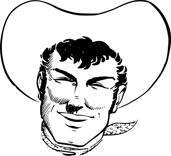 Vintage Kansas Kid coloring page image