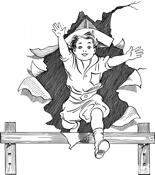 Vintage Kid Busts out coloring page image