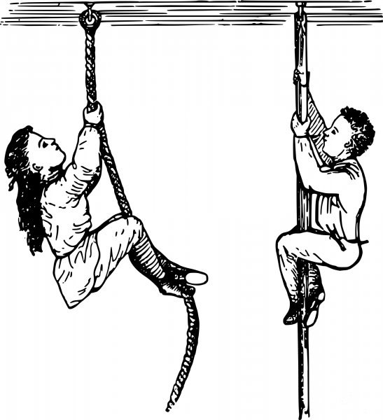 Vintage Kids Climbing coloring page image