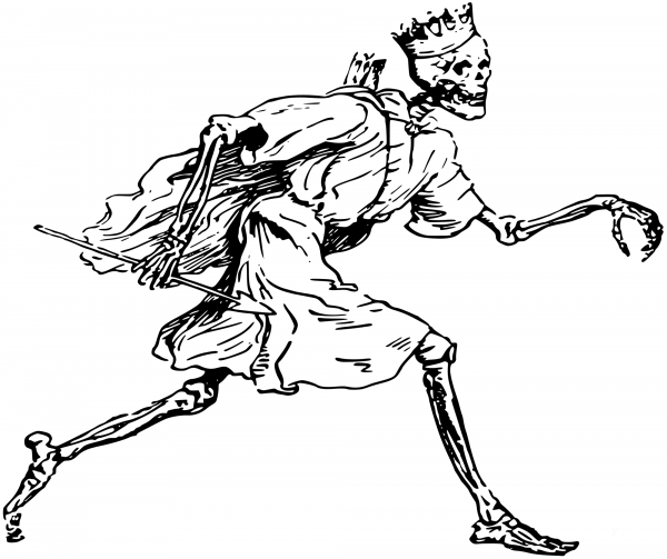 Vintage King of Death coloring page image