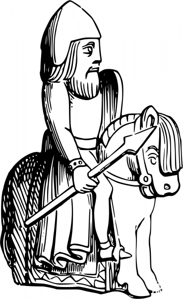 Vintage Knight coloring page image