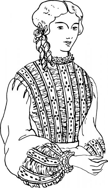 Vintage Lacy Top coloring page image