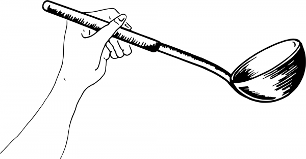 Vintage Ladle coloring page image