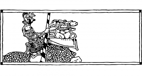 Vintage Lancelot coloring page image