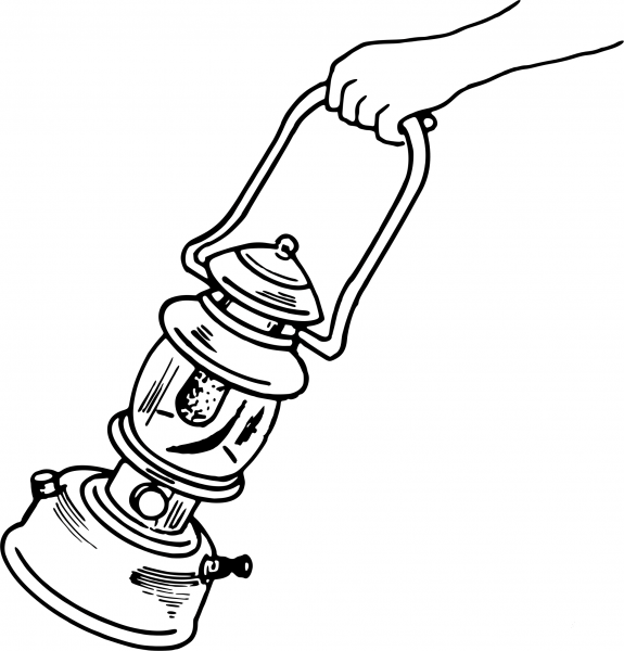 Vintage Lantern coloring page image