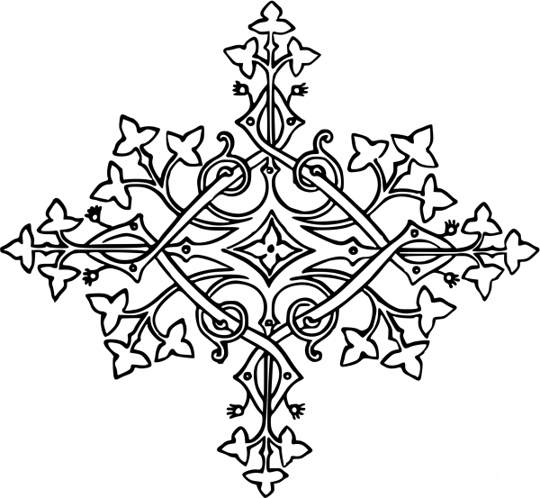 Vintage Leafy Design coloring page image