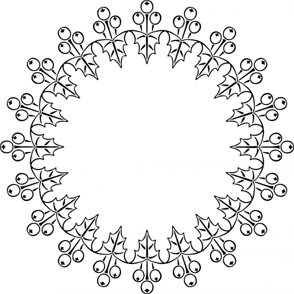 Vintage Leafy Frame coloring page image