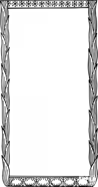 Vintage Leafy Frame coloring page image