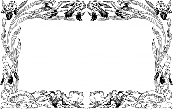 Vintage Leafy Frame coloring page image