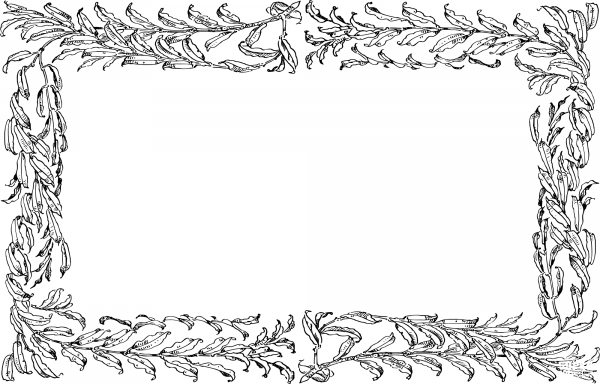 Vintage Leafy Frame coloring page image