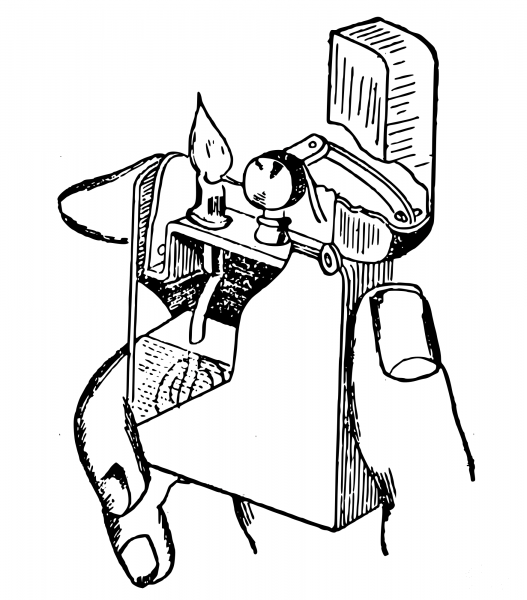Vintage Lighter Cutaway coloring page image
