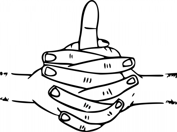 Vintage Linga Mudra coloring page image