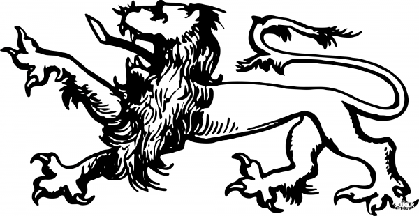 Vintage Lion coloring page image