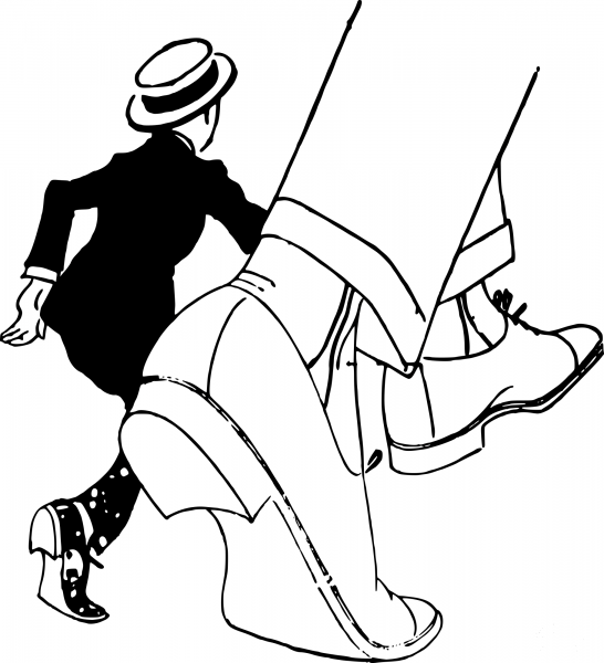 Vintage Little Guy Big Guy coloring page image